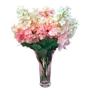 VASE Glass Pink Clear Swirl Flower/floral vase Home decor Like new